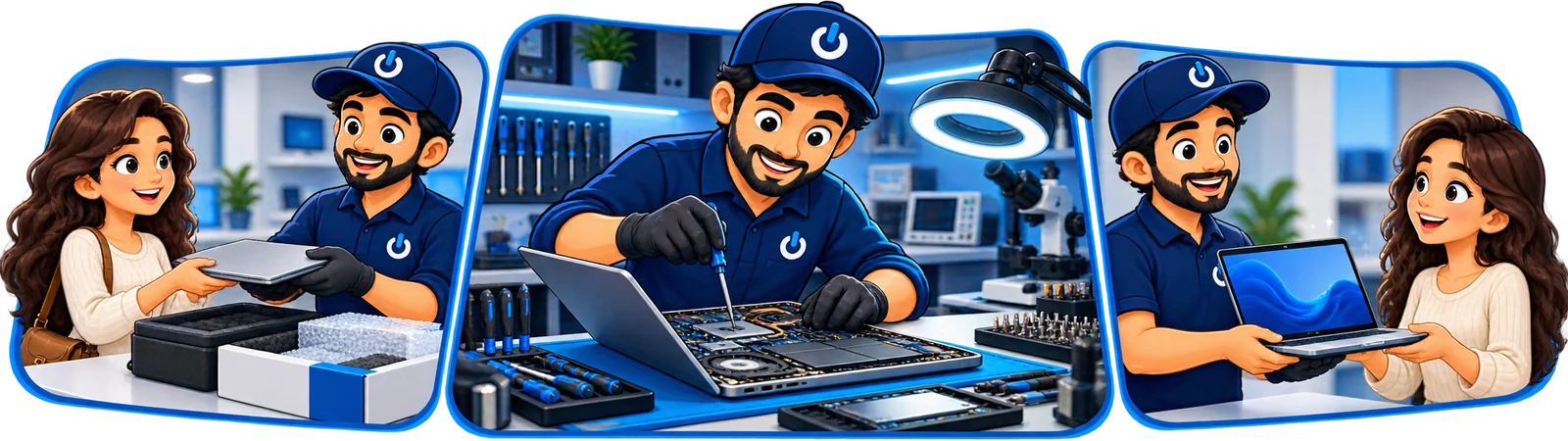 We collect it, we repair it in our lab, we bring it back